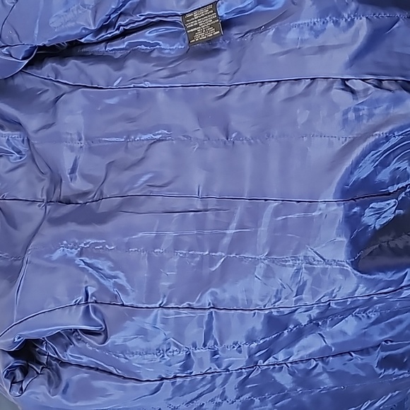 Steve Madden long bright blue long jacket full zipper belt attached hood - Picture 14 of 14